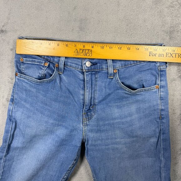 LEVIS 527 Boot Cut Denim Jeans Mens 34 Light Wash Stretch Casual Western Grunge - Picture 5 of 6